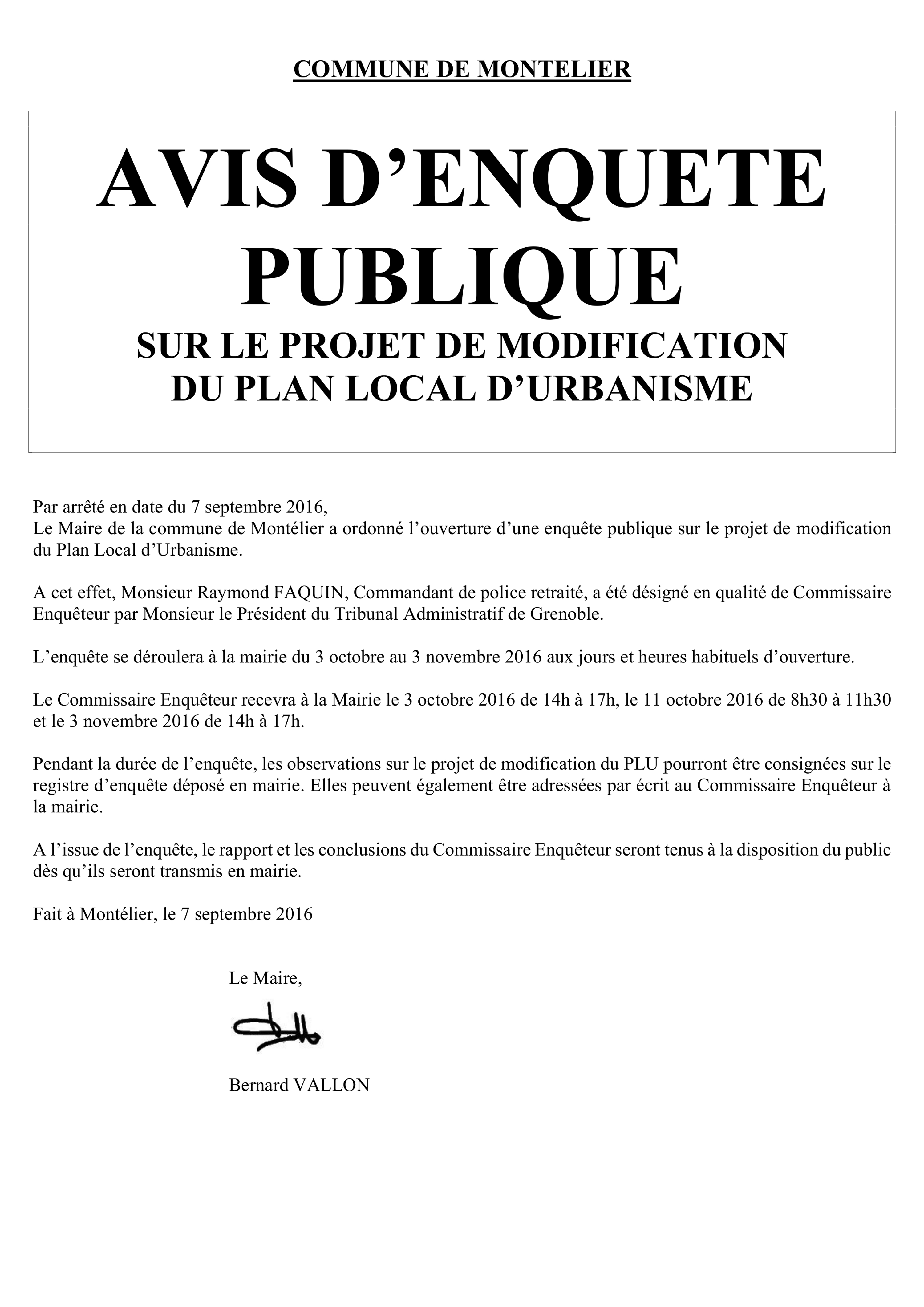 annonce A2 avis enqute publique